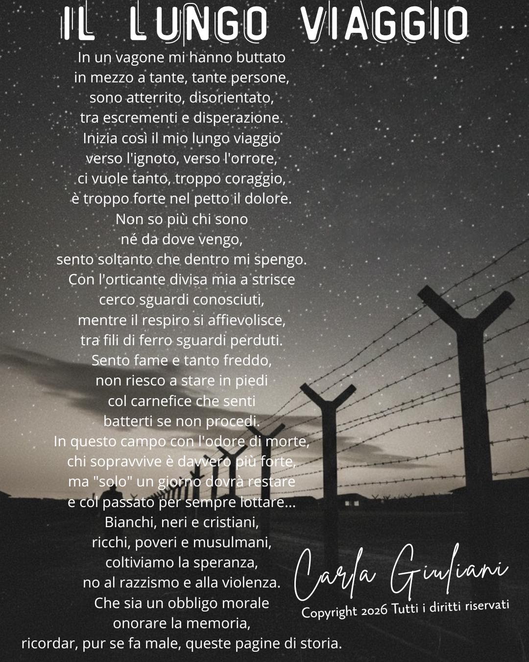 Pubblicata in occasione della Giornata della Memoria GEN 26