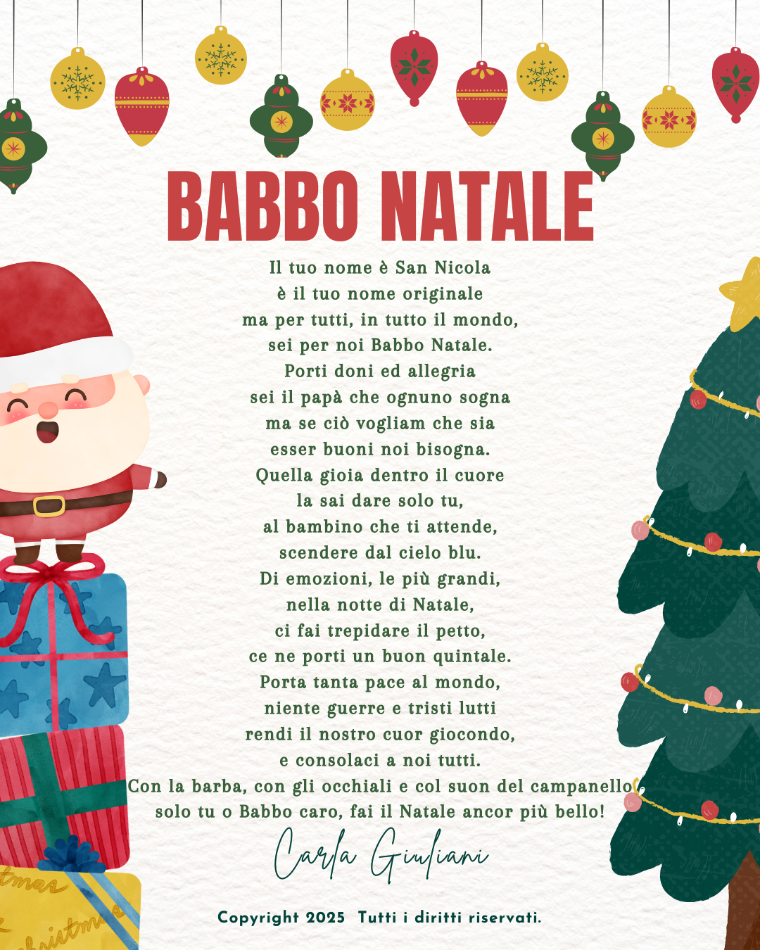 Poesia pubblicata in occasione del Natale- DIC 25