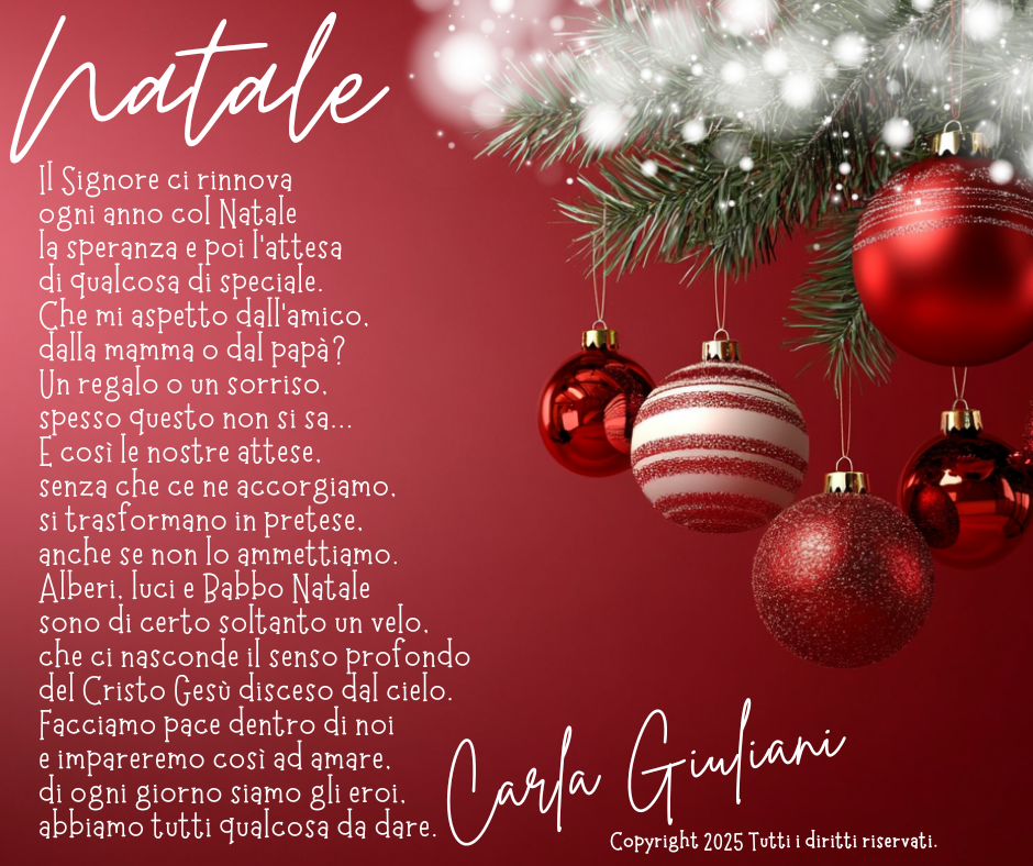 Poesia pubblicata in occasione del Natale- DIC 25